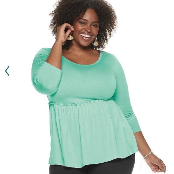 womens plus size babydoll tops